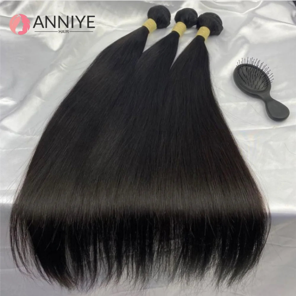 Bone Straight Human Hair Bundles 1/3/4 Bundles Raw Hair Bundles 100% Human Hair Brazilian Virgin Hair Natural Color Wholesale