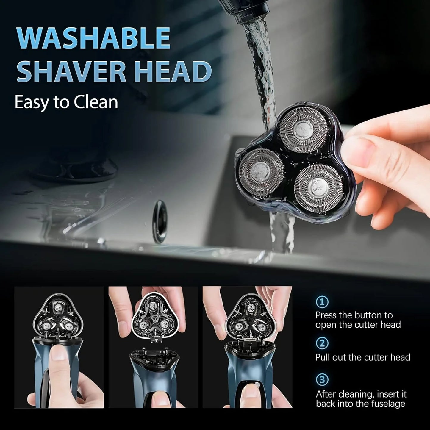 Sejoy Electric Razor for Men Rechargeable Electric Razor Shaving Machines Mens Electric Shavers,