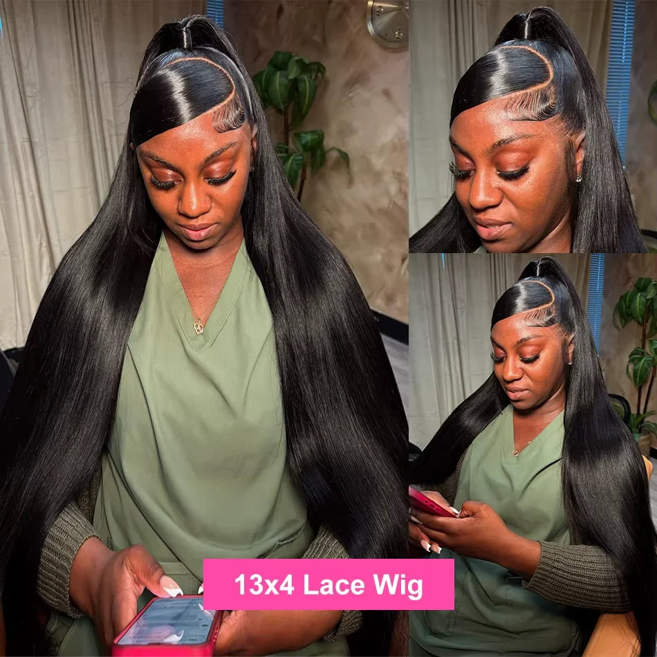30 32 Inch 300 Density Bone Straight 13X4 Hd Lace Frontal Wig Wear Go 5x5 Glueless Wig Pre Plucked 100% Human Hair For Women