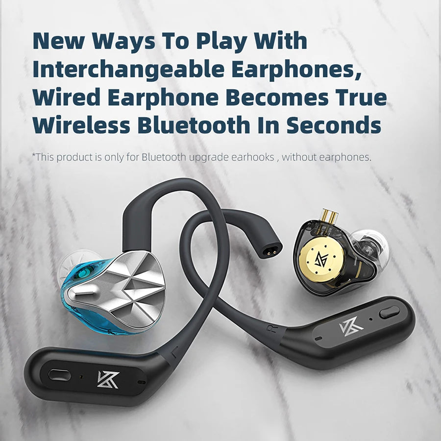 KZ AZ09 Pro Upgrade Wireless Headphones Bluetooth-compatible 5.2 Cable Wireless  Ear Hook B/C PIN Connector With Charging Case