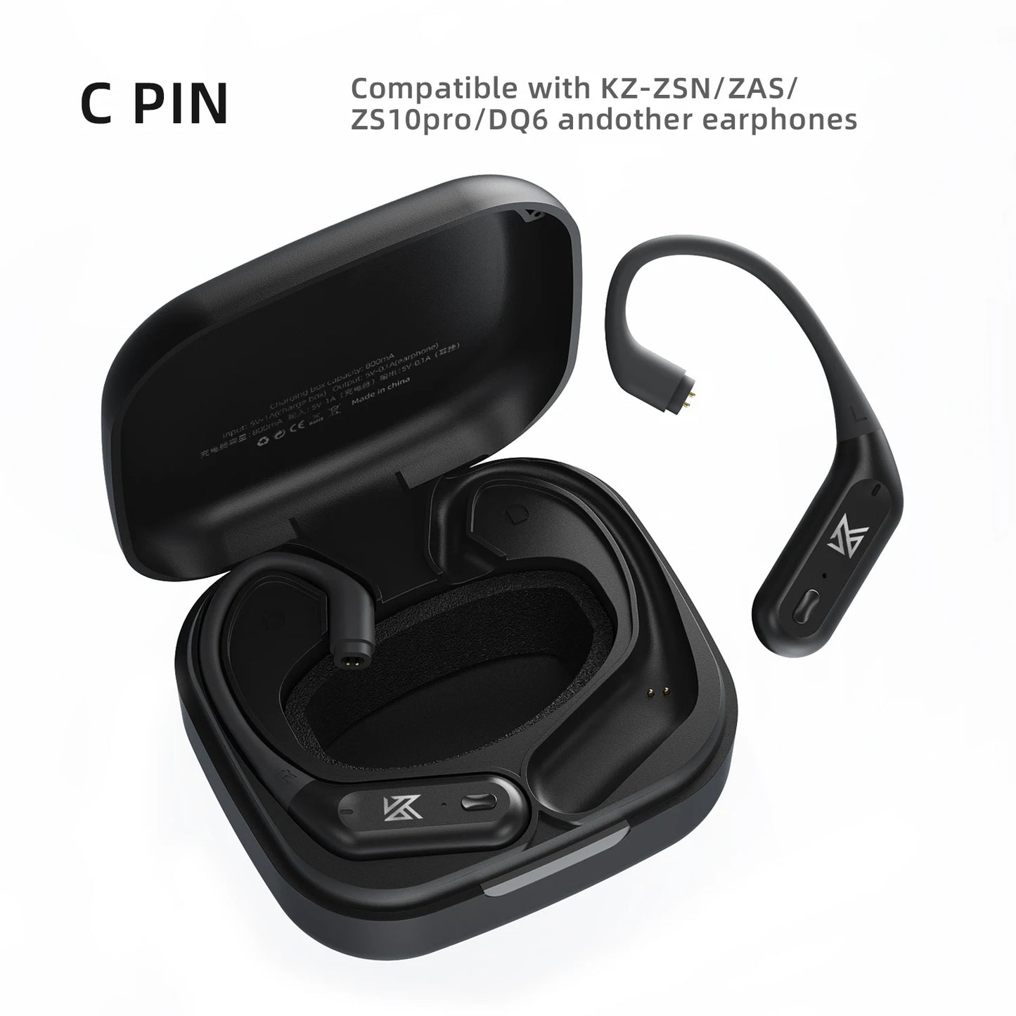 KZ AZ09 Pro Upgrade Wireless Headphones Bluetooth-compatible 5.2 Cable Wireless  Ear Hook B/C PIN Connector With Charging Case