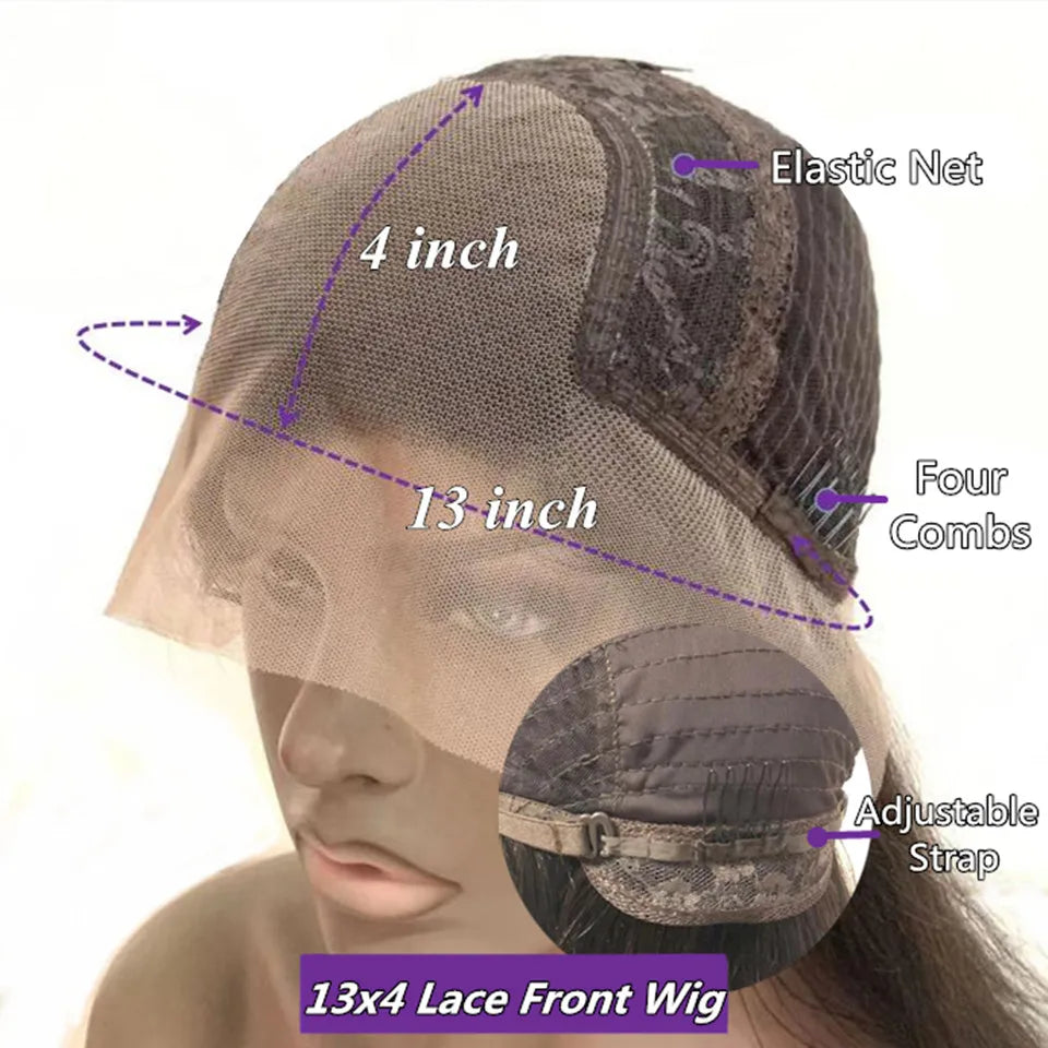 5x5 Silk Top Human Hair Wigs With Bangs Straight Hair Bob Wig 8-18" Natural Black Color Short 13x6 Lace Frontal Human Hair Wigs