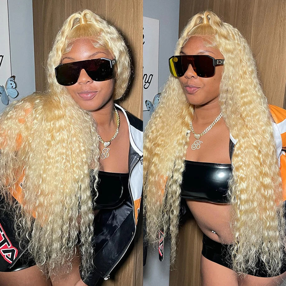 613 Human Hair Wig 13x6 Hd Lace Frontal Wig Deep Wave Curly Human Hair Wigs 30 Inch 13x4 Honey Blonde Lace Front Human Hair Wig