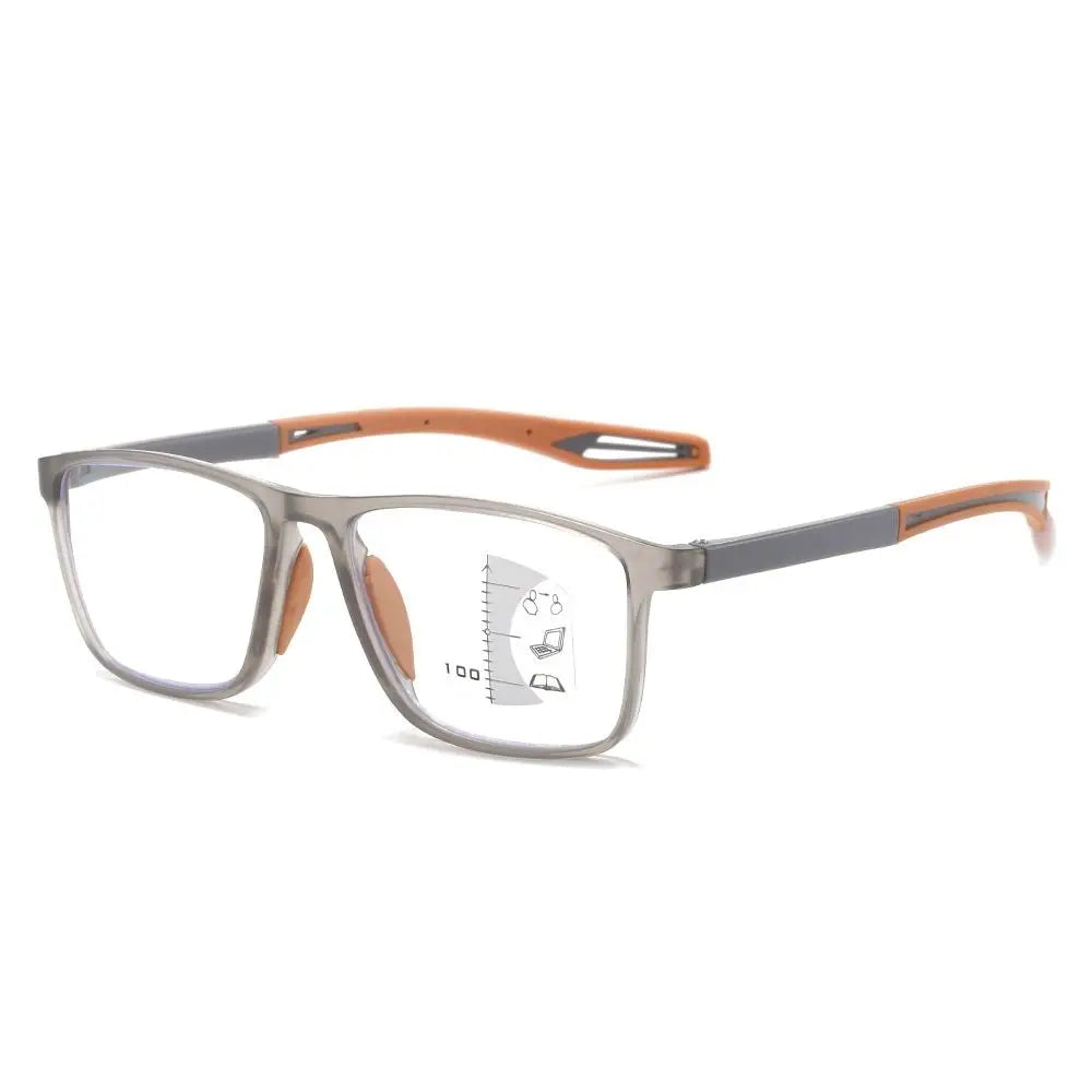 Multifocal Progressive Reading Glasses TR90 Frame Men Women Anti-blue Light Sports Eyeglasses Ultralight Bifocal Presbyopia
