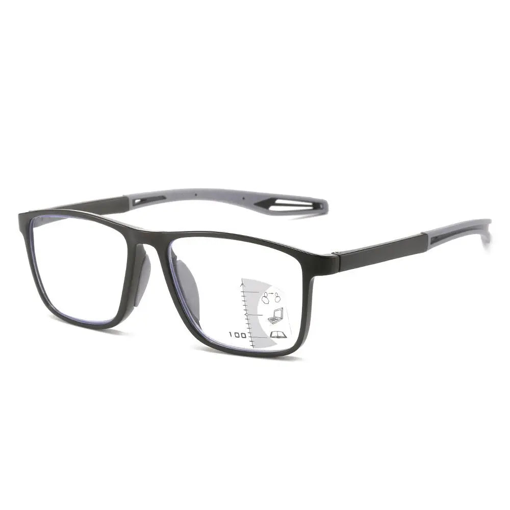 Multifocal Progressive Reading Glasses TR90 Frame Men Women Anti-blue Light Sports Eyeglasses Ultralight Bifocal Presbyopia
