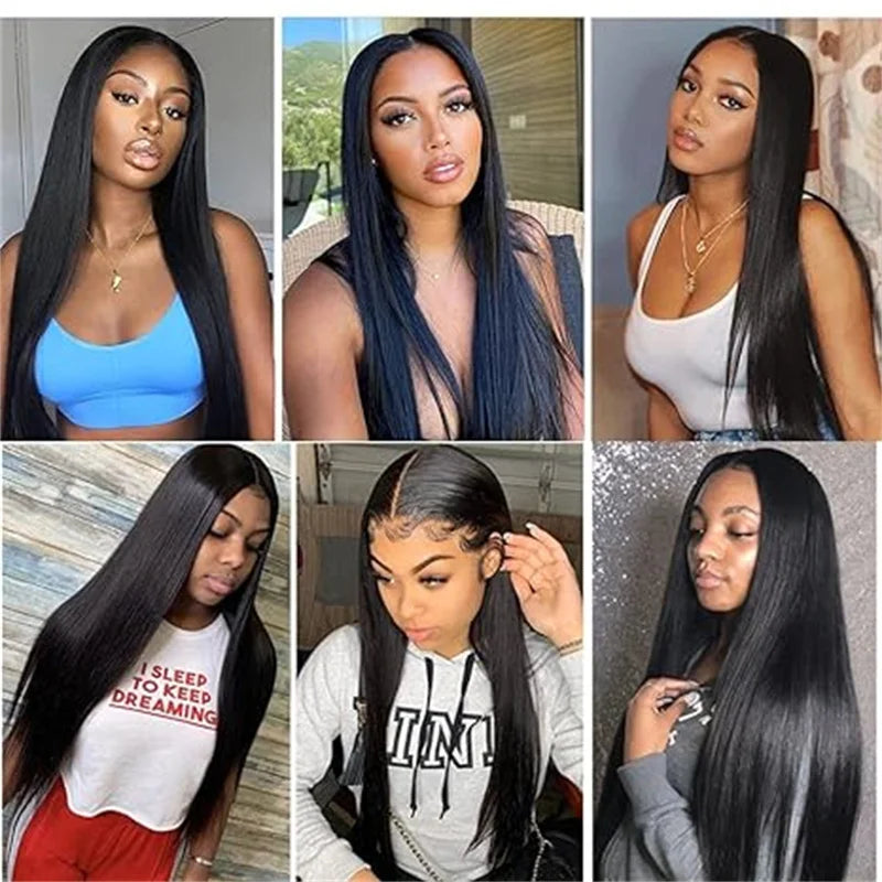 Bone Straight Human Hair Bundles 50G Extensions 100% Black 1/3/4 Pieces 8-30 Inche Brazilian Human Hair Bundle For Women