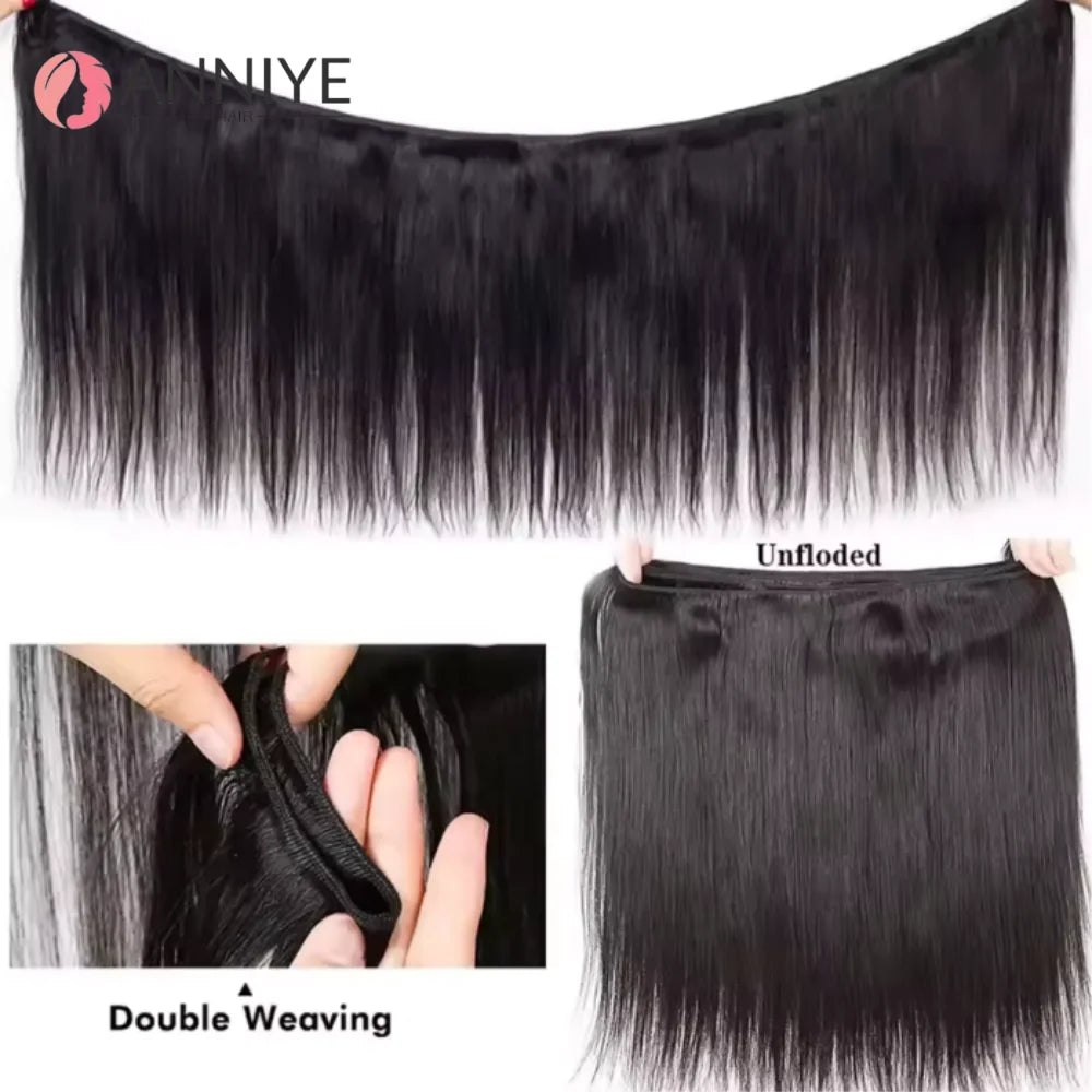 Bone Straight Human Hair Bundles 1/3/4 Bundles Raw Hair Bundles 100% Human Hair Brazilian Virgin Hair Natural Color Wholesale