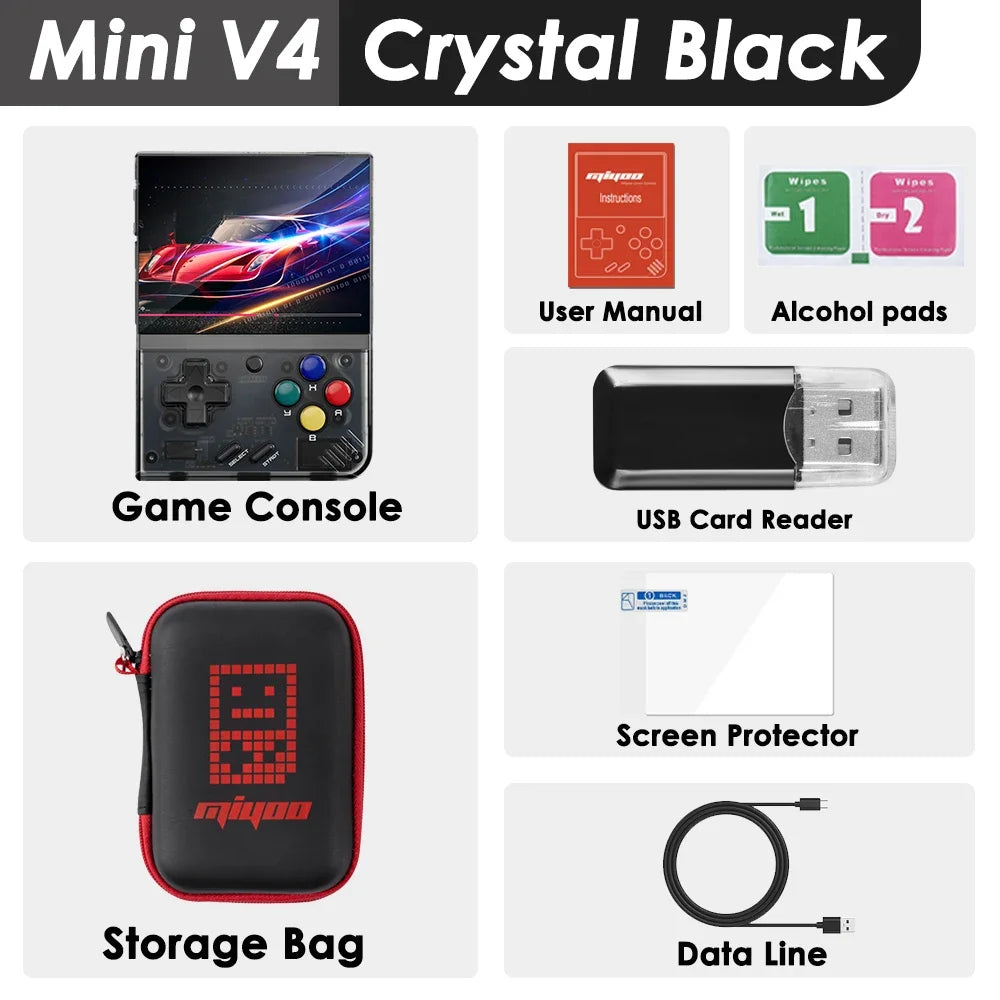 MIYOO MINI V4 Handheld Game Console Linux System 2.8'' IPS Screen Portable Mini V2 V3 Retro Video Simulator Player Children Gift