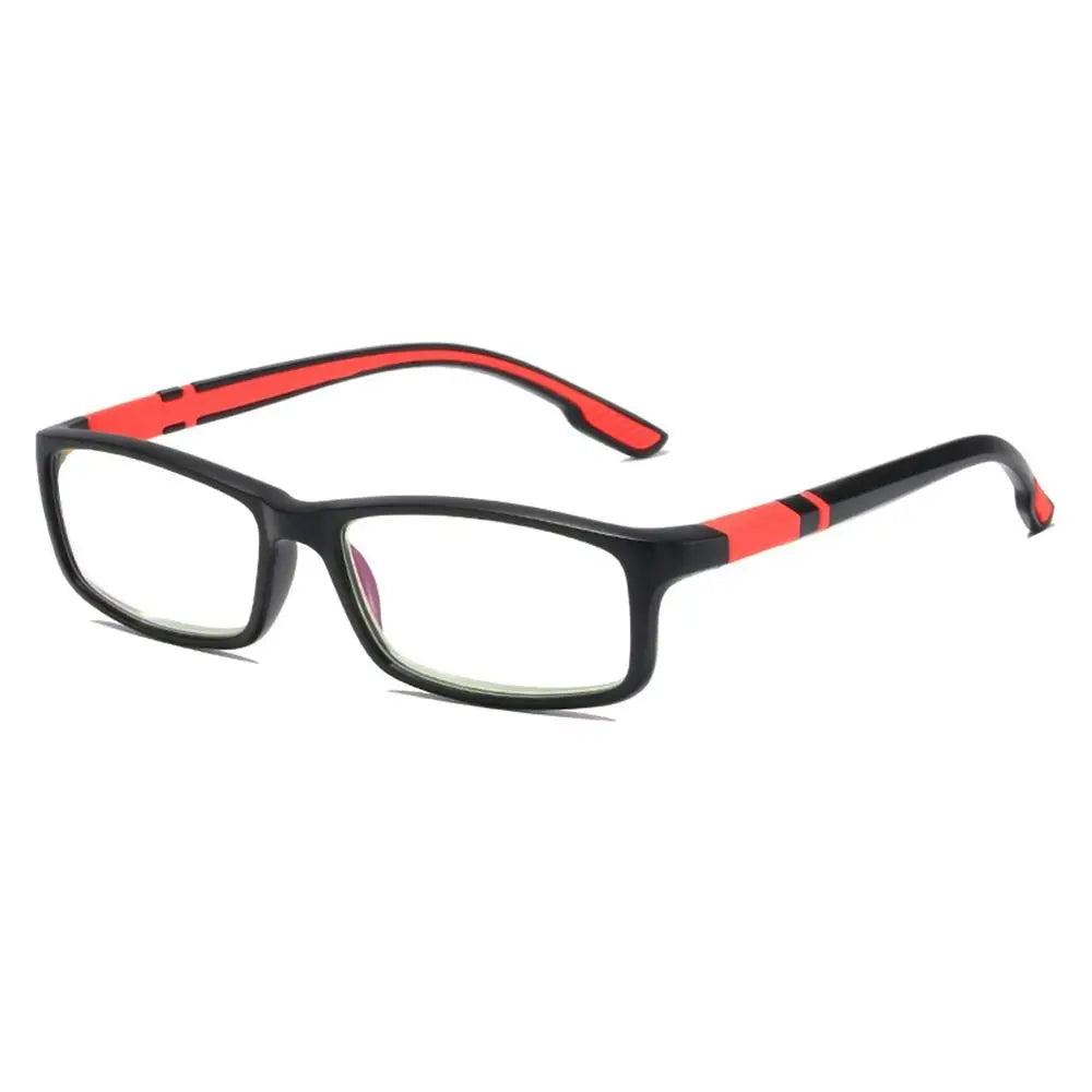 Reading Glasses Men Fashion Sports Anti-blue Light Blocking Reading Eyewear Grey Red TR90 Frame Presbyopia Eyeglasses