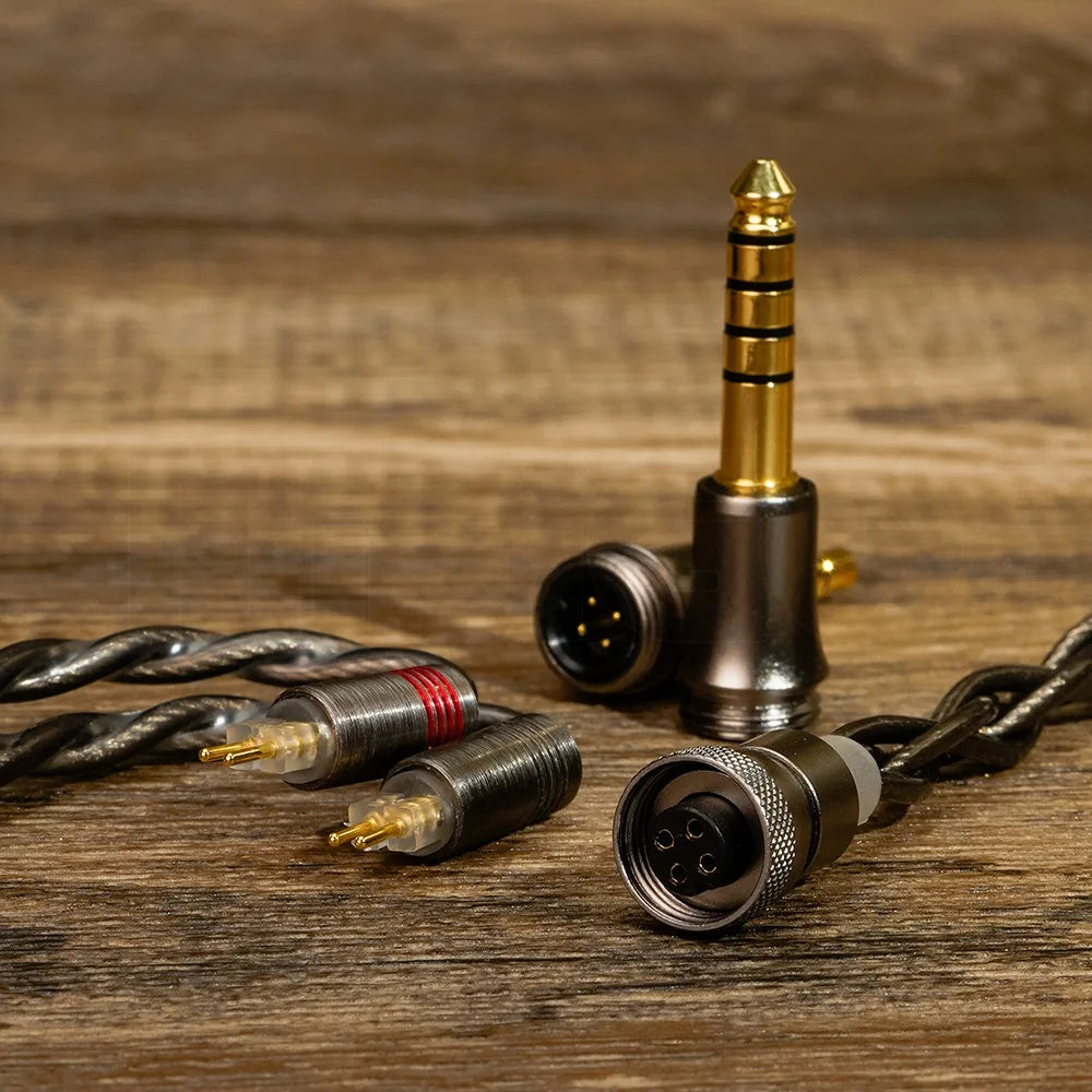HiFiGo DUNU x Gizaudio DaVinci 2DD+4BA Hybrid In-ear Monitor Earphones with 3.5mm+4.4mm Swappable Termination Plugs Cable